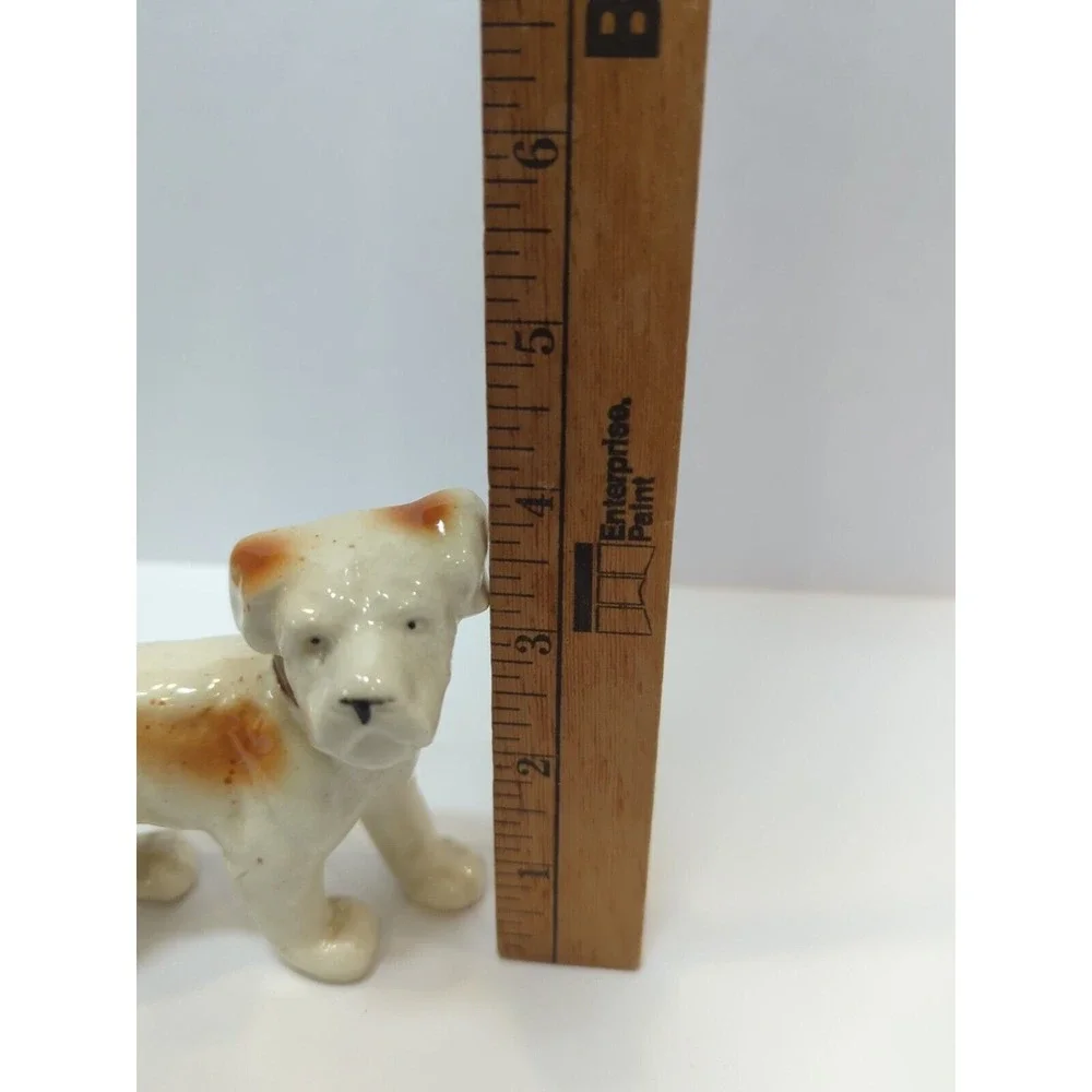 Vintage porcelain Terrier dog figurine small made in Japa